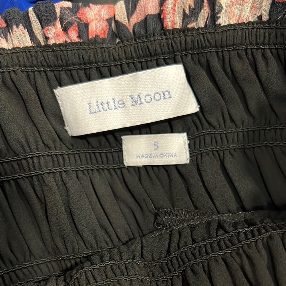 Aritzia Little Moon Sanibel Black Floral Maxi Dress Size S - Picture 8 of 10